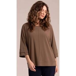 NEW SYMPLI splice double cuff top in sepia